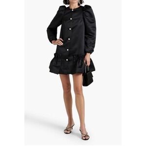 Sleeper‎ Mystery Puff Mini Dress – Black, XS